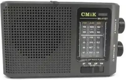 CmiK MK-011 Ραδιοφωνάκι Μπαταρίας με Bluetooth Ασημί