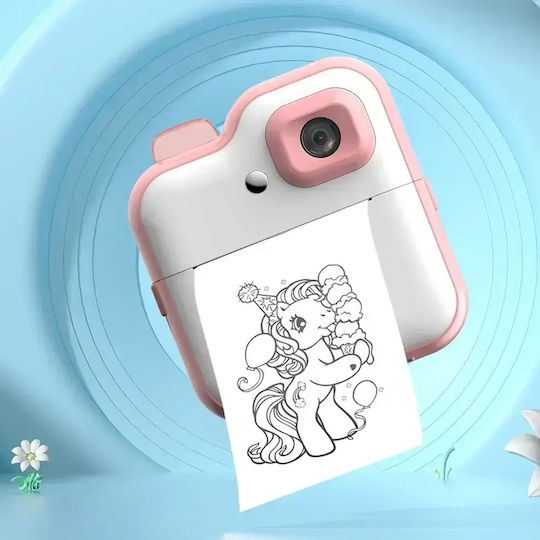 Andowl C8 Children's Camera with Thermal Printing Pink