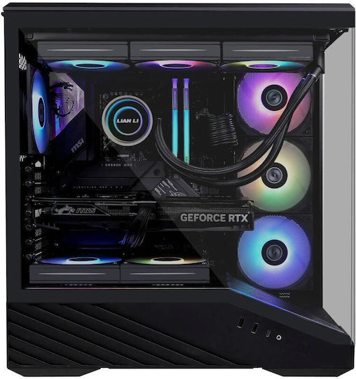 Lian Li Vector V100rx Gaming Midi Tower Κουτί Υπολογιστή με Πλαϊνό Παράθυρο Μαύρο