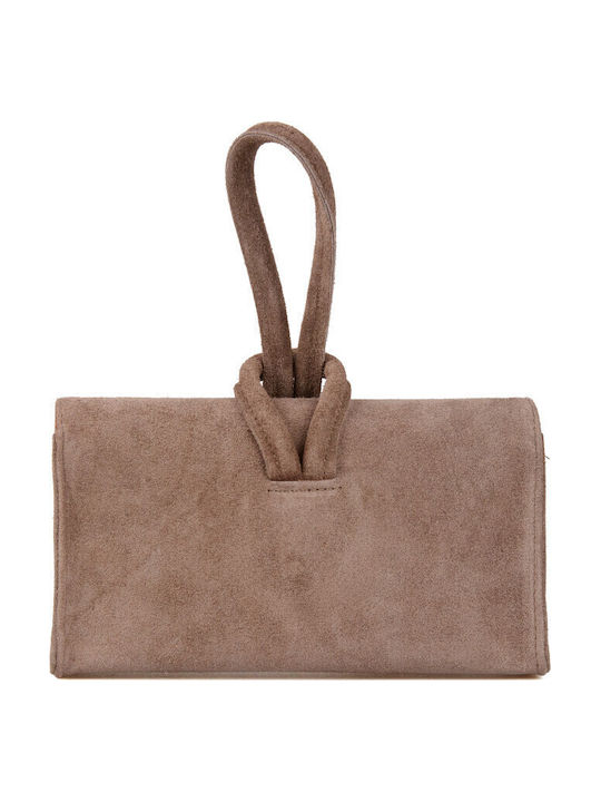 Leather Women's Bag Handbag Taupe