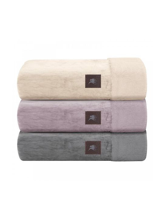 Greenwich Polo Club 3968 Dreisitzer-Sofa Wurf Samtig 180x300cm Ecru