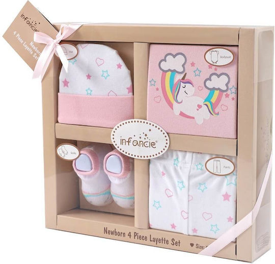 Infancie Set Cadou Pentru Bebeluși 4 Bucăți Infancie Set Cadou Pentru Bebeluși 4 Bucăți