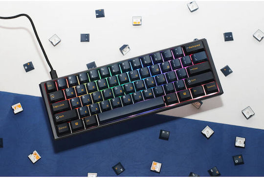 Ducky One 3 Pro Mini Nazca Line Gaming Μηχανικό Πληκτρολόγιο 60% με Cherry MX2A Brown διακόπτες και RGB φωτισμό (Αγγλικό US) Black/Blue