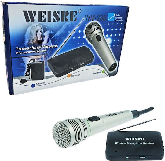 Weisre WM-238 Σετ Ασύρματο Μικρόφωνο Πέτου, Clip On Δημοσιογραφικό