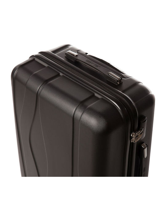Lamonza Civic Valiză de Călătorie Medie Dură Negru cu 4 roți Înălțime 68cm