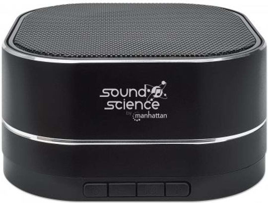 Manhattan Metallic Ηχείο Bluetooth 3W με Ραδιόφωνο και Διάρκεια Μπαταρίας έως 6 ώρες Μαύρο