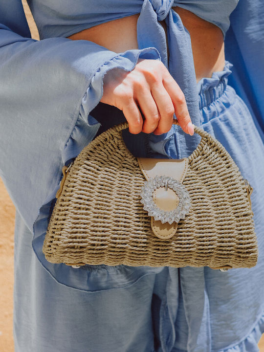 Straw Women's Bag Handbag Beige