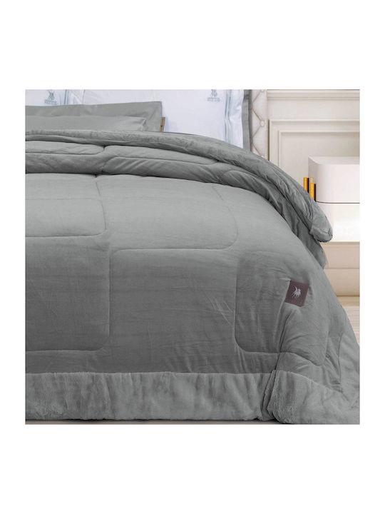Greenwich Polo Club Duvet Cover with Hollowfiber Filling Queen 240x250cm 3967 Grey 700 GSMGsm 10.5 togs Togs