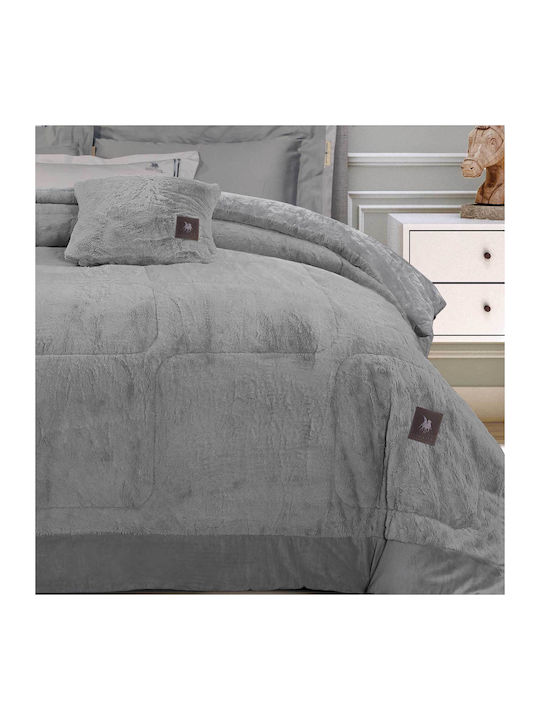 Greenwich Polo Club Duvet Cover with Hollowfiber Filling Queen 240x250cm 3964 Grey 850 GSMGsm 12 togs Togs