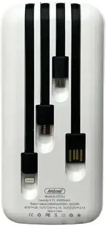 Andowl Q-CD212 Power Bank 60000mAh 222W Λευκό