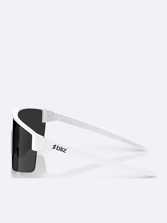 Bliz Unisex Ochelari de soare cu Alb Cadru și Negru Lentilă