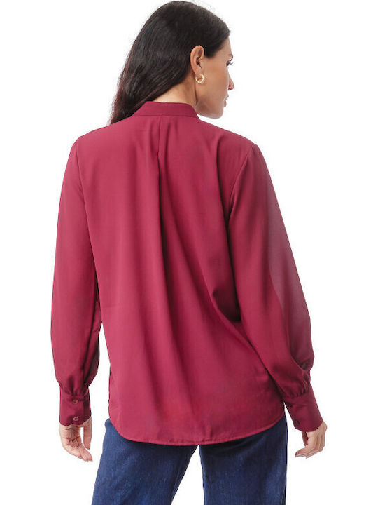 Women's Long Sleeve Shirt Bordeaux
