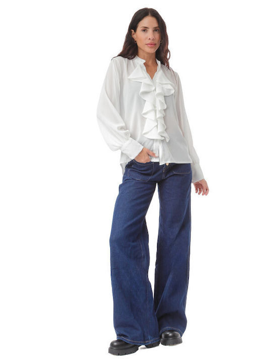 Women's Long Sleeve Shirt White
