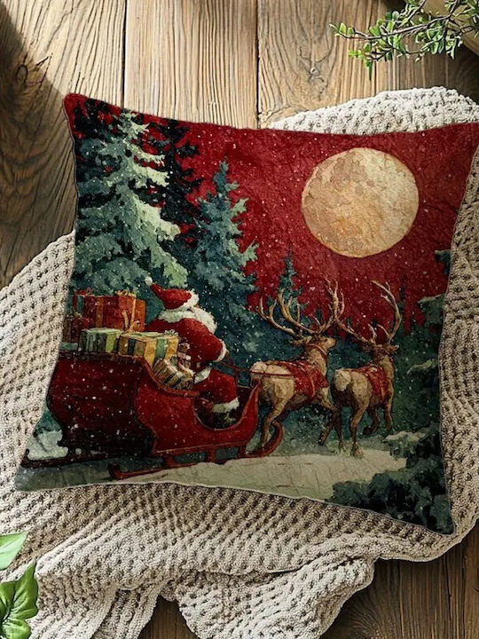 By Queen Limited Festive Edition Santa Claus & Sleigh Pillow Case