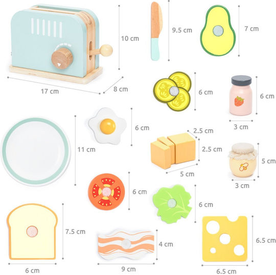 UMU Toys Παιχνίδια Fast Food από Ξύλο για 3+ Ετών