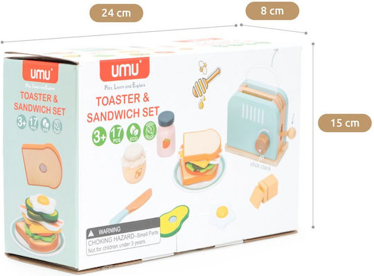 UMU Toys Παιχνίδια Fast Food από Ξύλο για 3+ Ετών