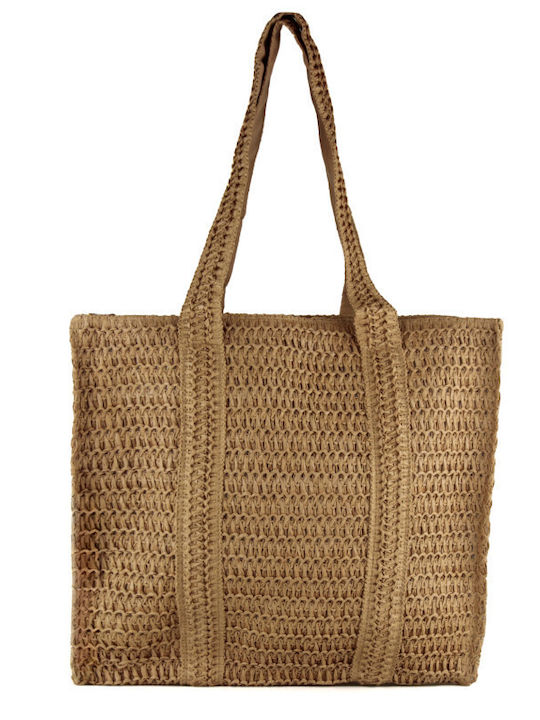 Silia D Stroh Strandtasche Beige