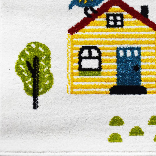 Saray Home Farm Adventure Детско килимче Бял 133x170см