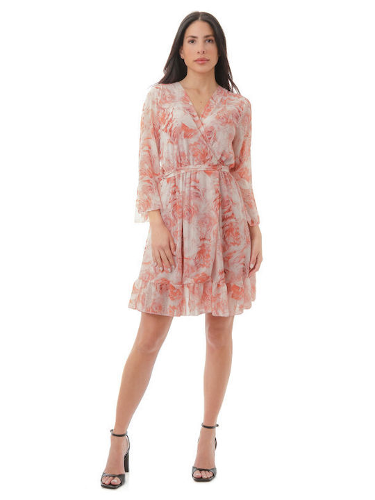 Sommer Mini Damenkleid mit Rüschen Rosa