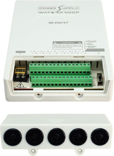 Folksafe Τροφοδοτικό Συστημάτων CCTV FS-DC121608W