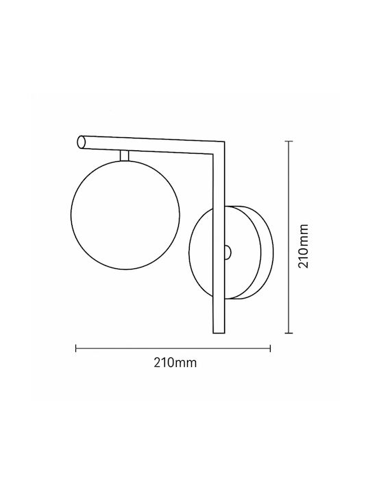 Lamp Wall with Socket G9 Gold