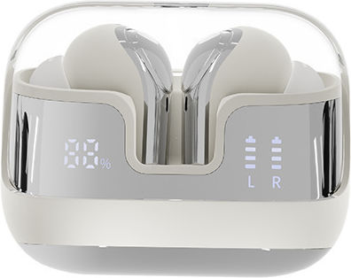 Andowl Ai3 In-ear Bluetooth Handsfree Ακουστικά με Θήκη Φόρτισης Λευκά