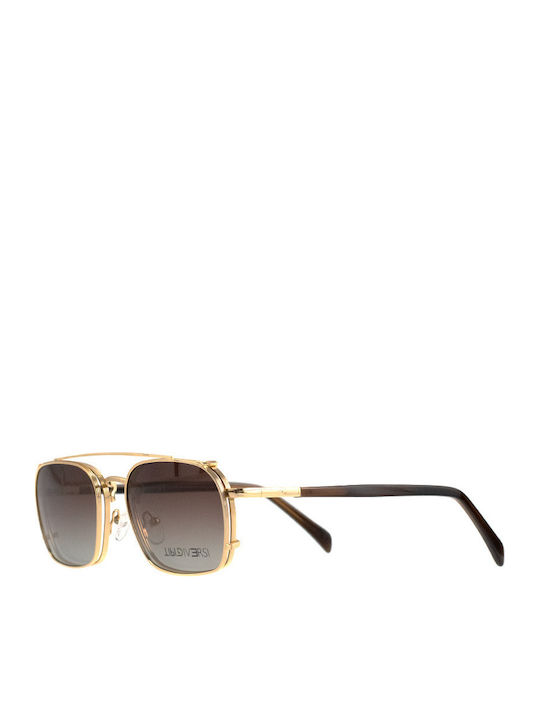 Tipi Diversi Unisex Sonnenbrille mit Gold Gestell und Gold Linse TD6551C015320