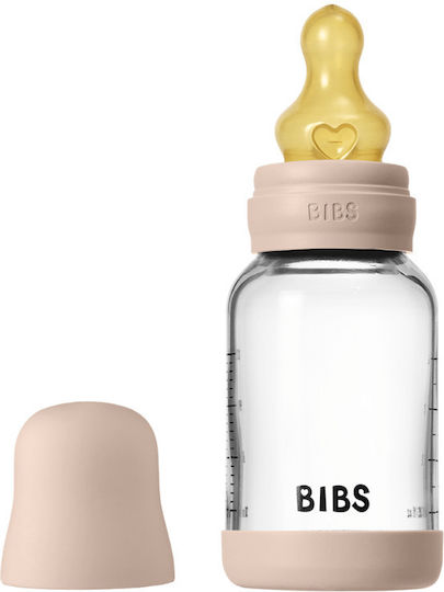 Bibs Σετ Γυάλινα Μπιμπερό Κατά των Κολικών με Θηλή Καουτσούκ για 0+ μηνών 120ml
