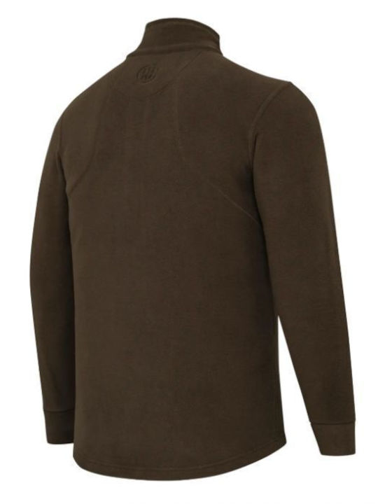 Beretta Hp Logo Full Zip Fleece Cardigan Brown Beretta Hp Logo Full Zip Fleece Cardigan Brown