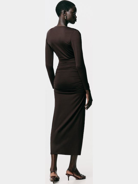 Midi Abendkleid Braun