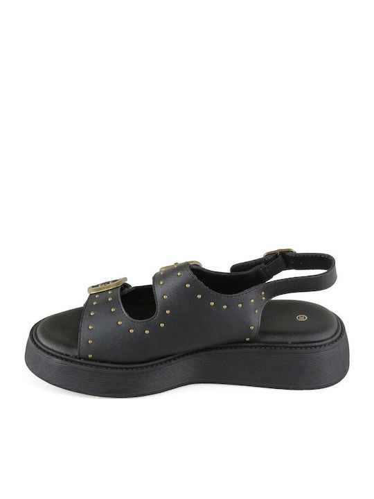 Women's Flat Sandals Flatforms in Black Color