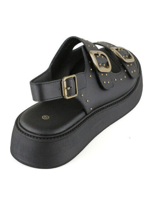 Women's Flat Sandals Flatforms in Black Color