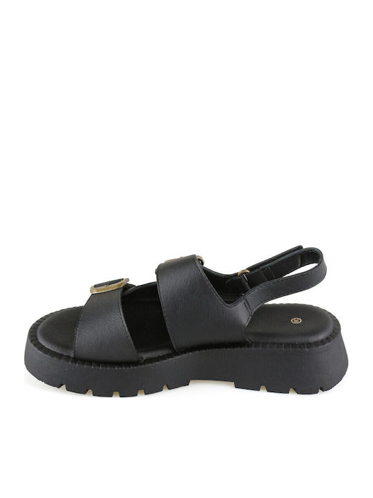 Γυναικεία Σανδάλια Flatforms Μαύρα