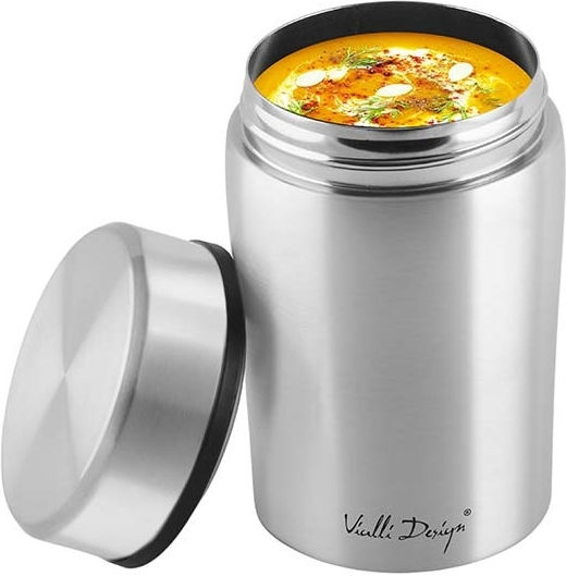 Vialli Design Lunchbox Isolierte Lunchbox Inox Gray 500ml 1Stück