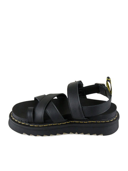 Women's Flat Sandals Flatforms in Black Color