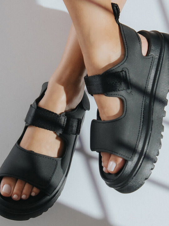 Women's Flat Sandals Flatforms in Black Color