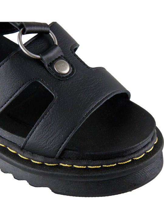 Γυναικεία Σανδάλια Gladiator Flatforms Μαύρα