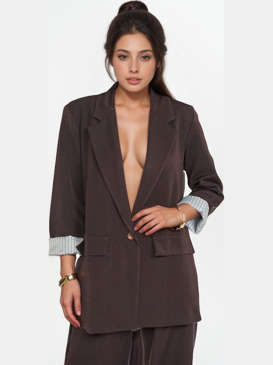 Damen Brown Set mit Hose