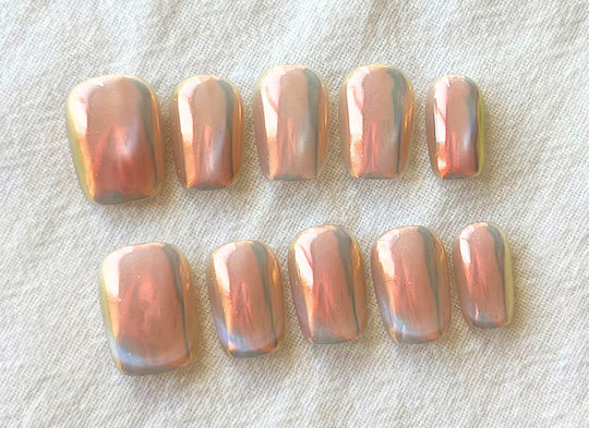 Nailvana Tipsuri Unghii False Handmade Sunset Glow Press-on Medii