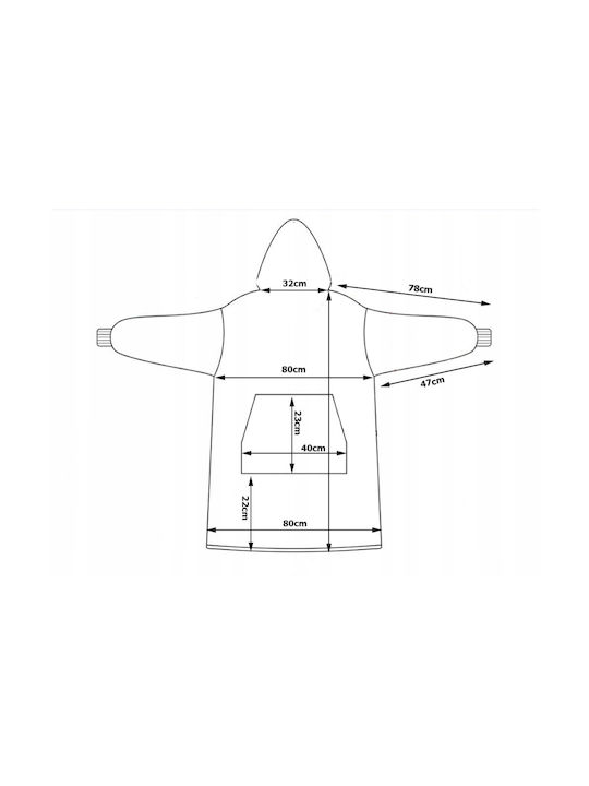 Κουβέρτα Fleece Γαλάζια 80x80εκ.