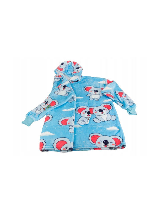 Κουβέρτα Fleece Γαλάζια 80x80εκ.