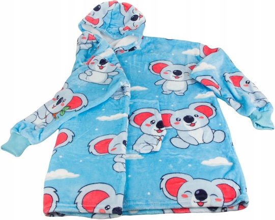 Κουβέρτα Fleece Γαλάζια 80x80εκ.
