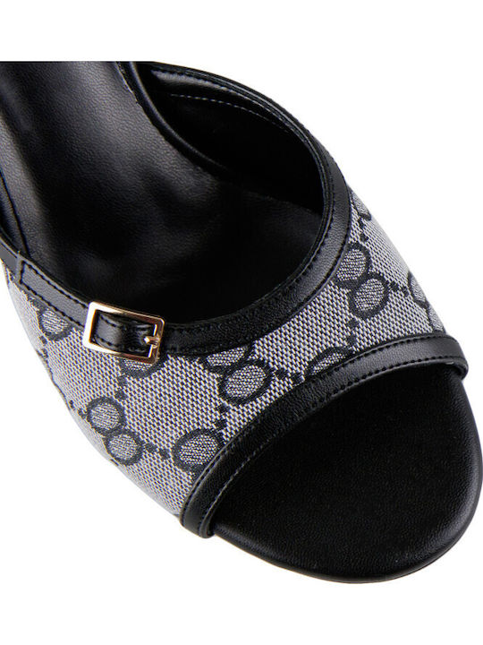 Mules with Heel in Black Color