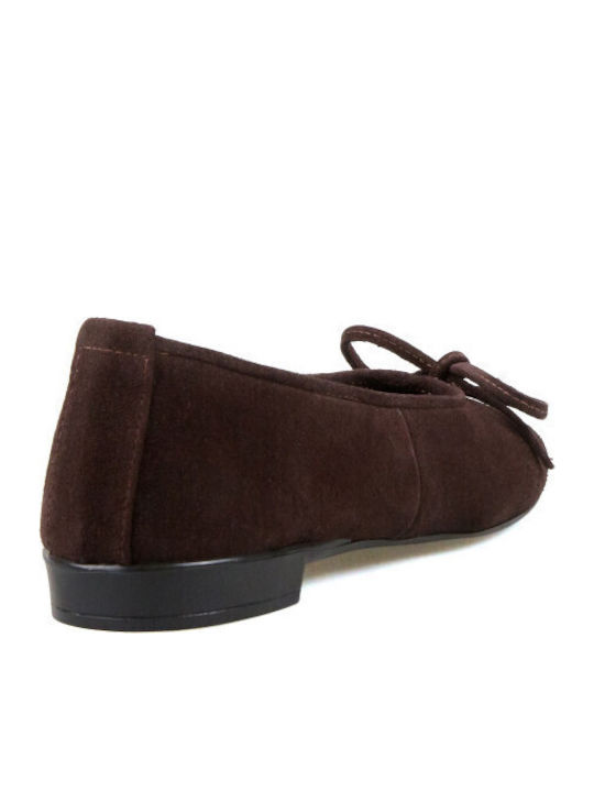 Leder Damen Ballerinas Braune