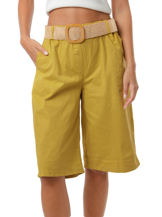 Women's Bermuda Shorts Yellow