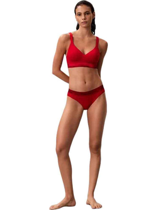 Bralette Γυναικείο Μπουστάκι Κόκκινο με Ελαφριά Ενίσχυση