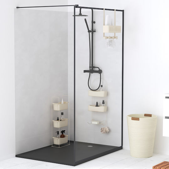 5Five Wall Mounted Bathroom Shelf Plastic 30x11.5x33.8cm Beige