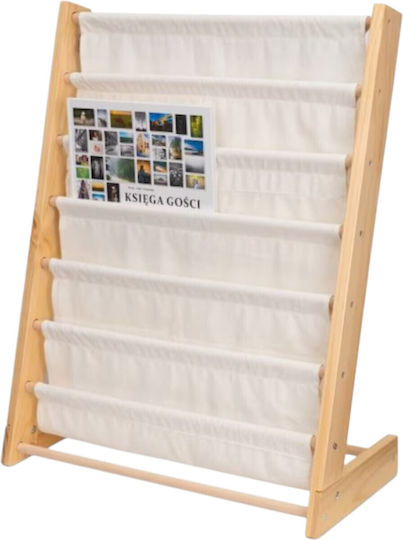Βιβλιοθήκη Τοίχου Ξύλινη Μπεζ 64x30x79cm