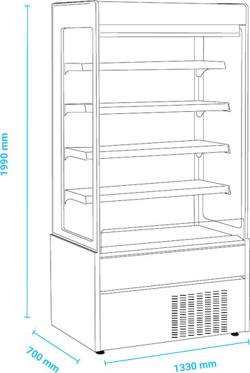 Ψυγείο Βιτρίνας Self-Service 925lt 133x70x199εκ.