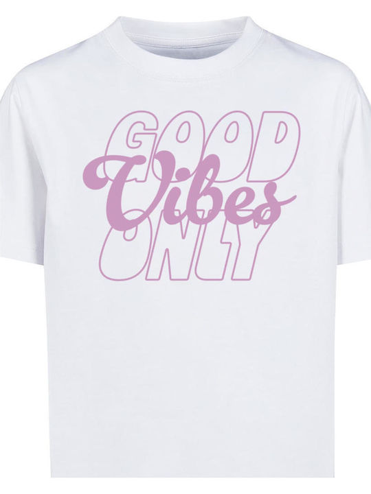 Kids' T-shirt White Good Vibes Only Wording Tee white Yes